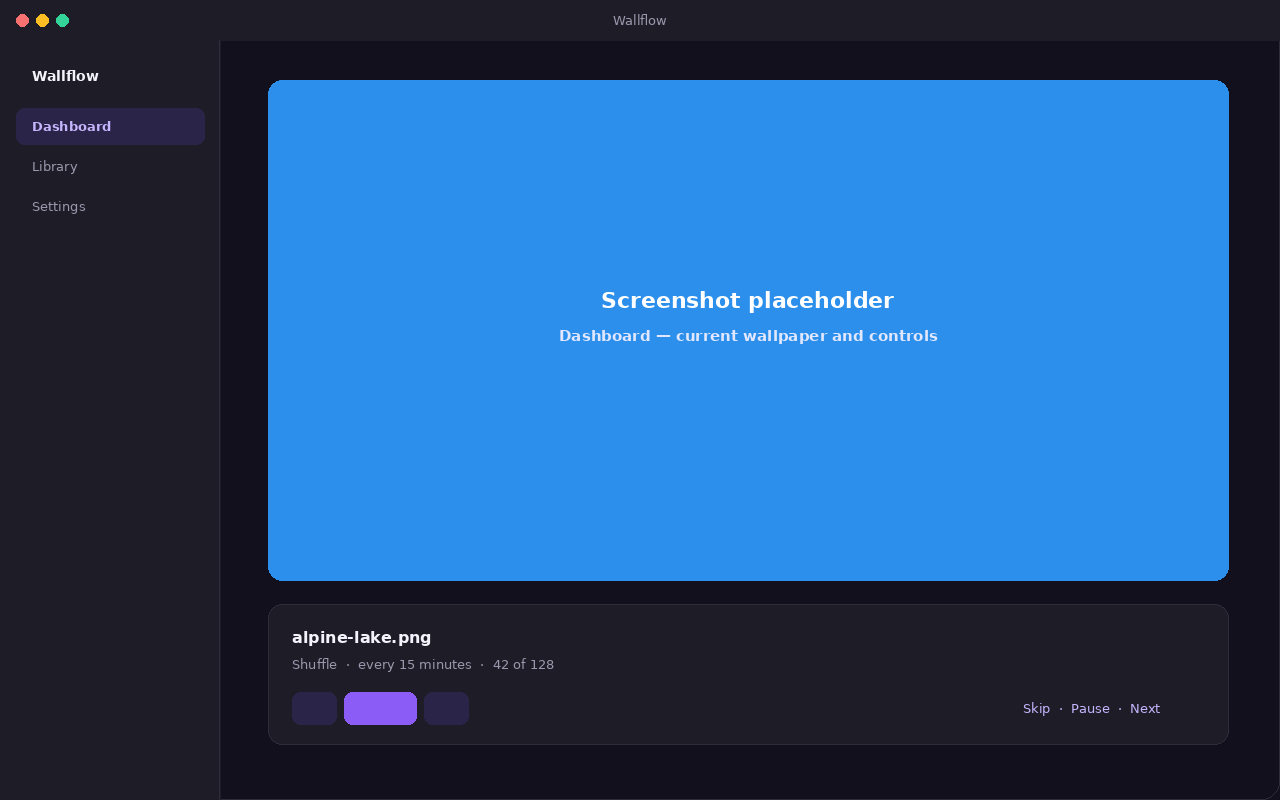 Placeholder screenshot of the Dashboard with interval and playback controls