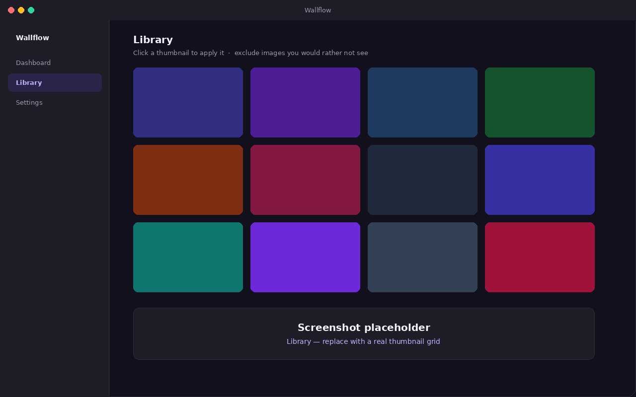 Placeholder screenshot of the Library thumbnail grid